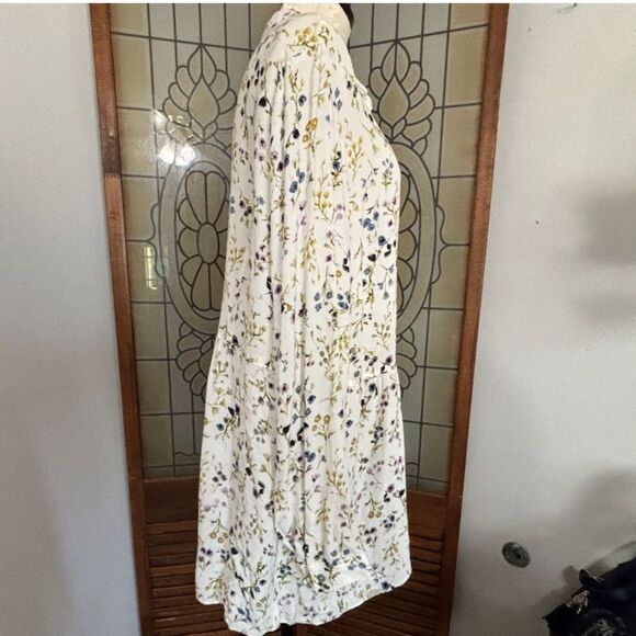 J. Jill Plus Size Flow Hem Floral Button Tunic Shirt Blouse Top Size 2X - Picture 4 of 16